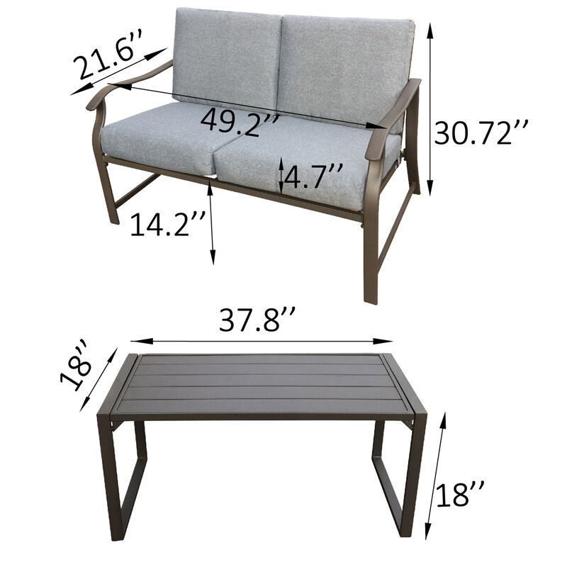 Loveseat And Teapoy Mushroom