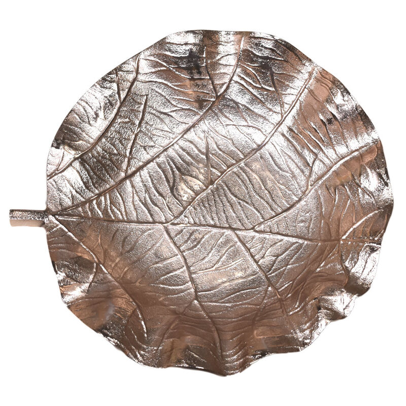 Handmade Decorative Gold Color Coated 4.72 x 4.52 x 1.18 Inches Aluminium Tray 052AB BBH Home's