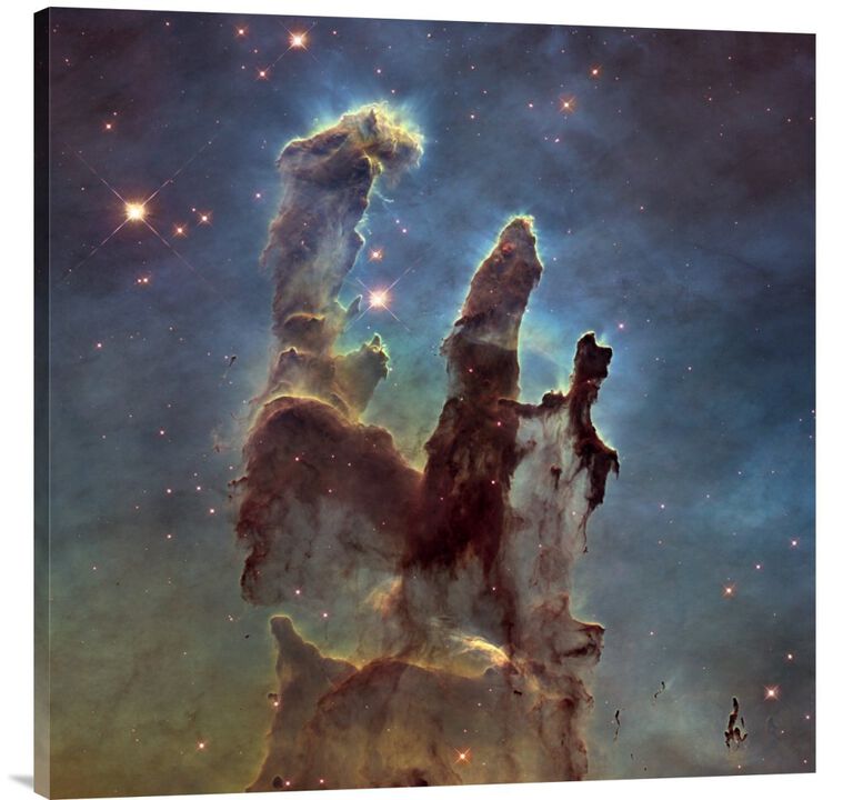2014 Hubble WFC3/UVIS  High Definition Image of M16 - Pillars of Creation-Canvas Art-36x36