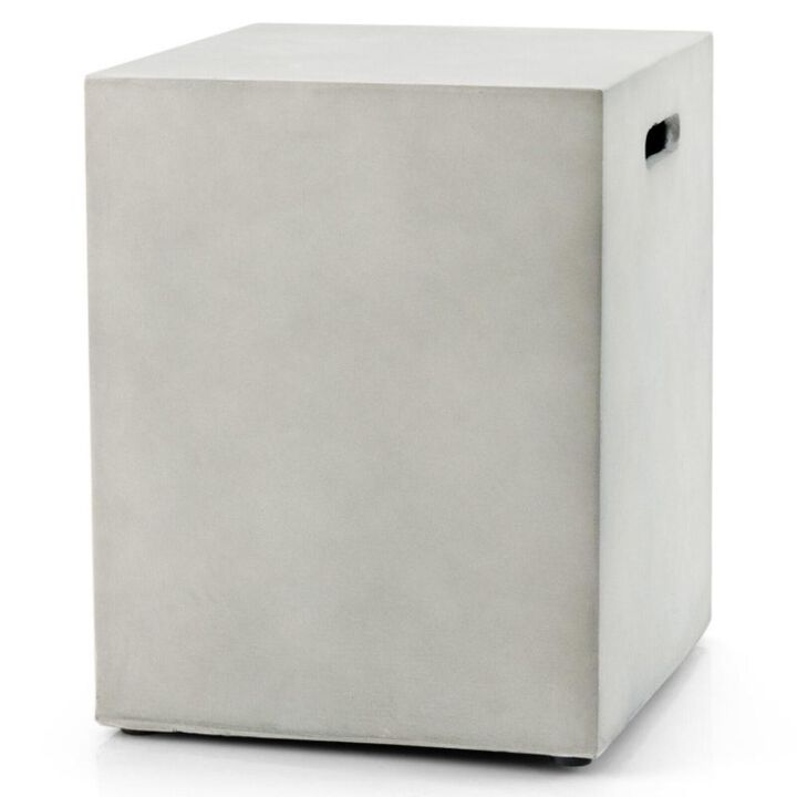 Hivvago Propane Tank Cover Hideaway Table for Standard 20 Pounds Propane Tank-Gray