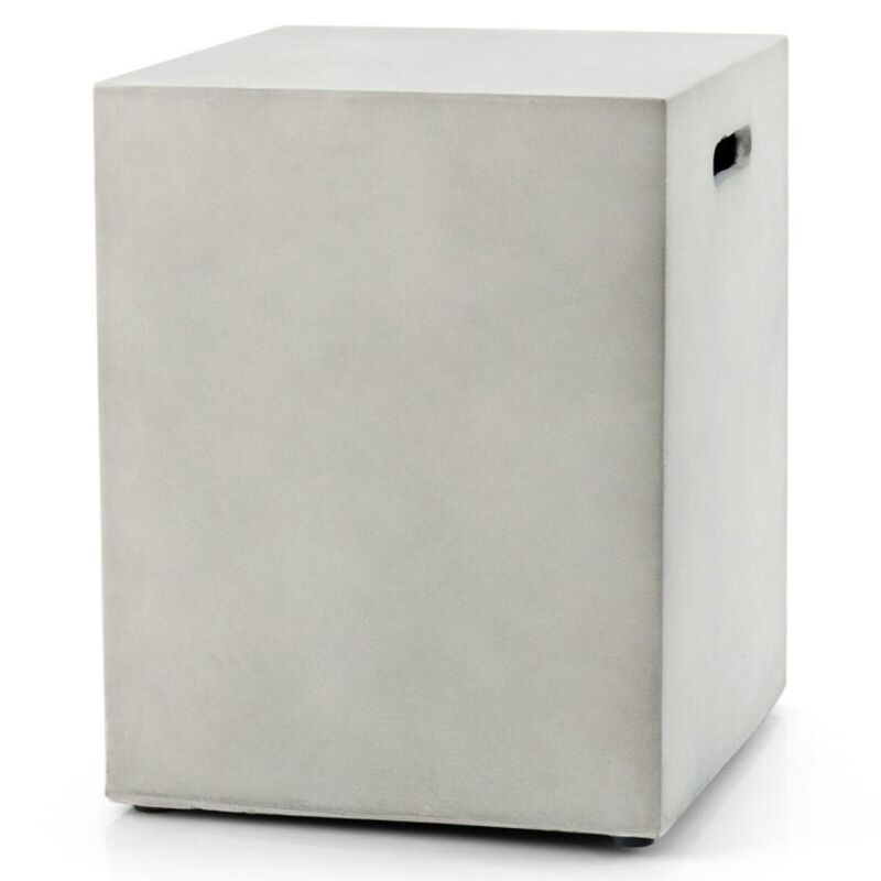 Hivvago Propane Tank Cover Hideaway Table for Standard 20 Pounds Propane Tank-Gray