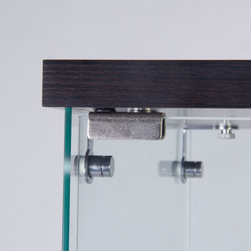Two Door Glass Cabinet Glass Display Cabinet With 4 Shelves
