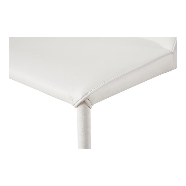 Moe's Home Collection NORA PU DINING CHAIR WHITE-SET OF TWO