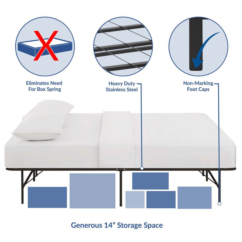 Modway - Horizon Queen Stainless Steel Bed Frame