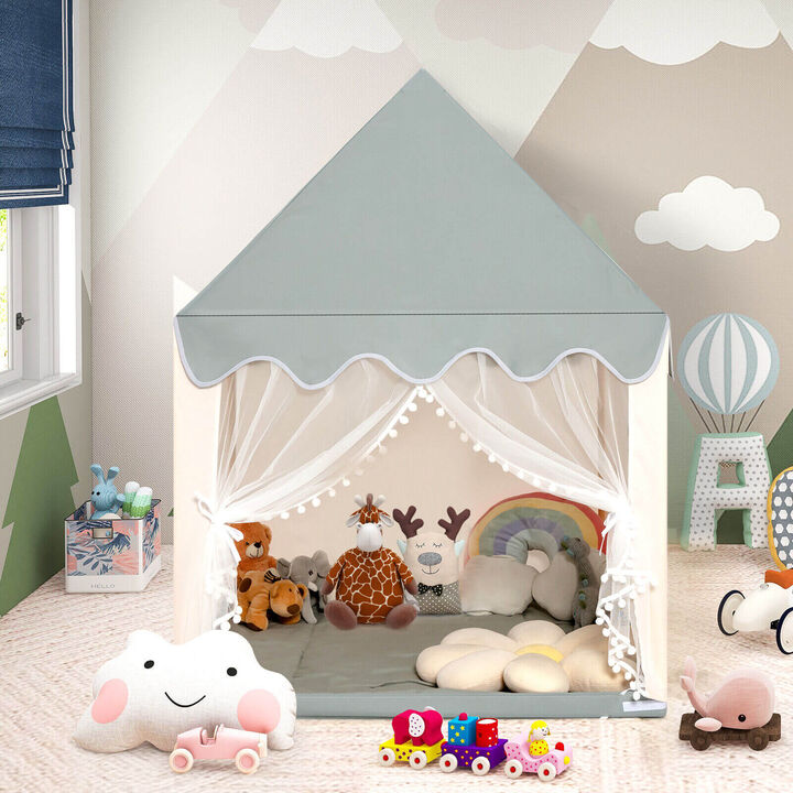 Kids Large Play Castle Fairy Tent with Mat