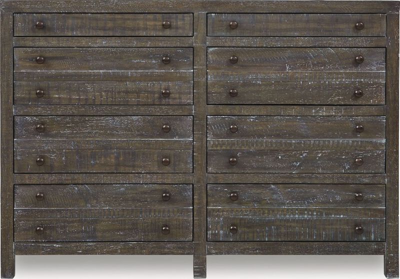 Townsend Solid Wood Eight Drawer Dresser