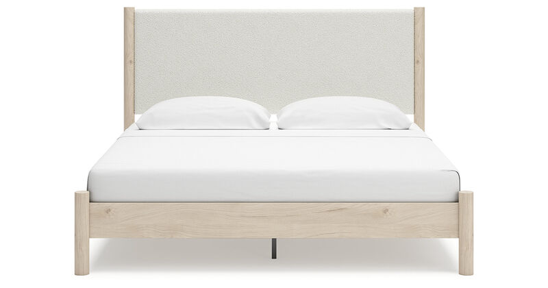 King Upholstered Panel Bed