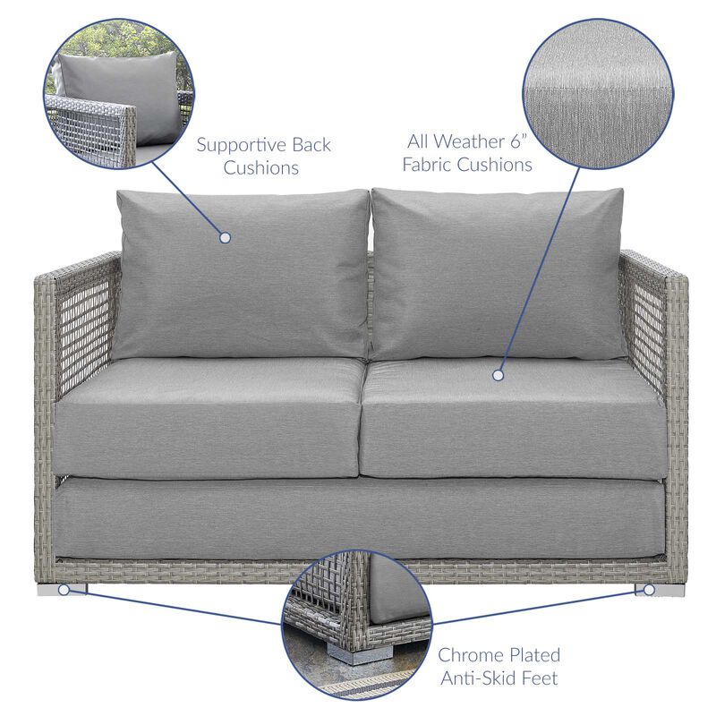 Modway - Aura Outdoor Patio Wicker Rattan Loveseat