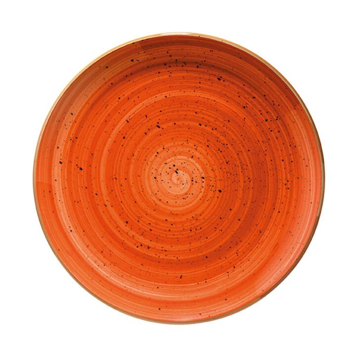 Terracota dia.8.25" Round Terracotta Porcelain Plate (Set of 4)