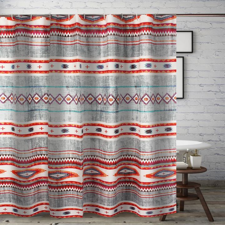 Kiva Western Boho Shower Curtain 72" x 72" Multicolor by Greenland Home Fashion