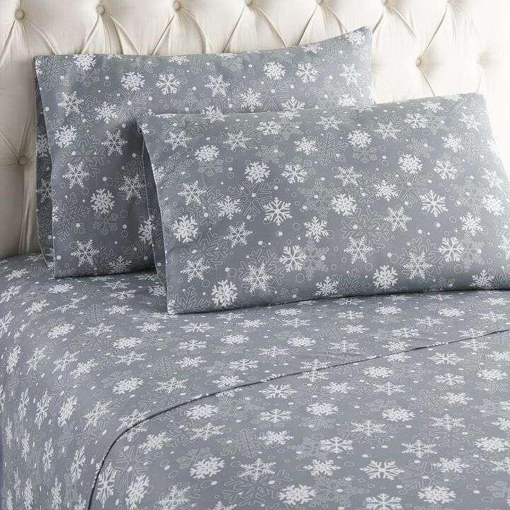 Micro Flannel Printed Deep-Pocket Sheet Set