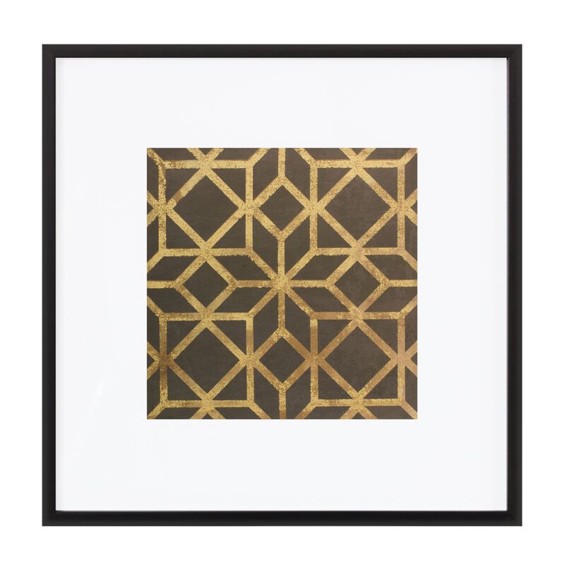 Geometric Print (Set of 4) – Plastic, Paper, and Glass Wall Art for Minimalist, Contemporary, and Modern Interiors