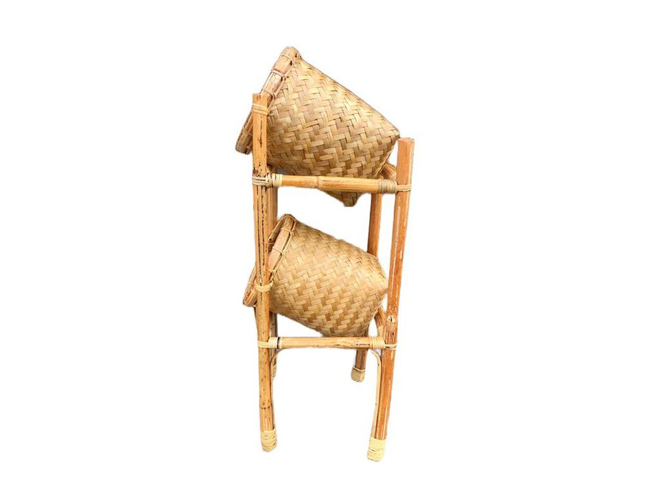 Rattan Wicker 2 Fruits Basket