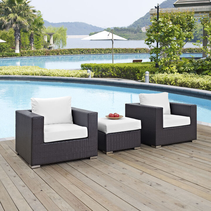 Modway - Convene 3 Piece Outdoor Patio Sofa Set