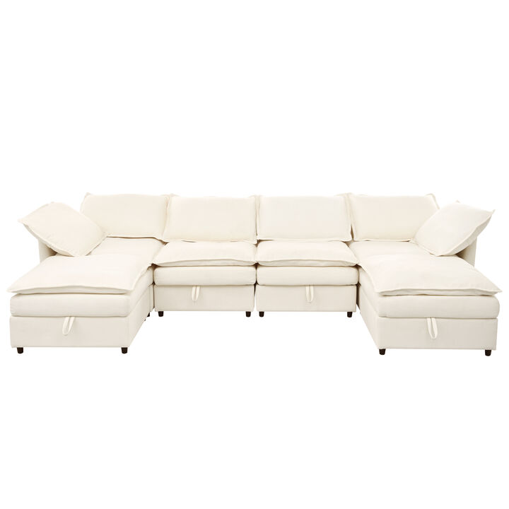 Merax Versatile 6-seat Modular Sofa with Storage