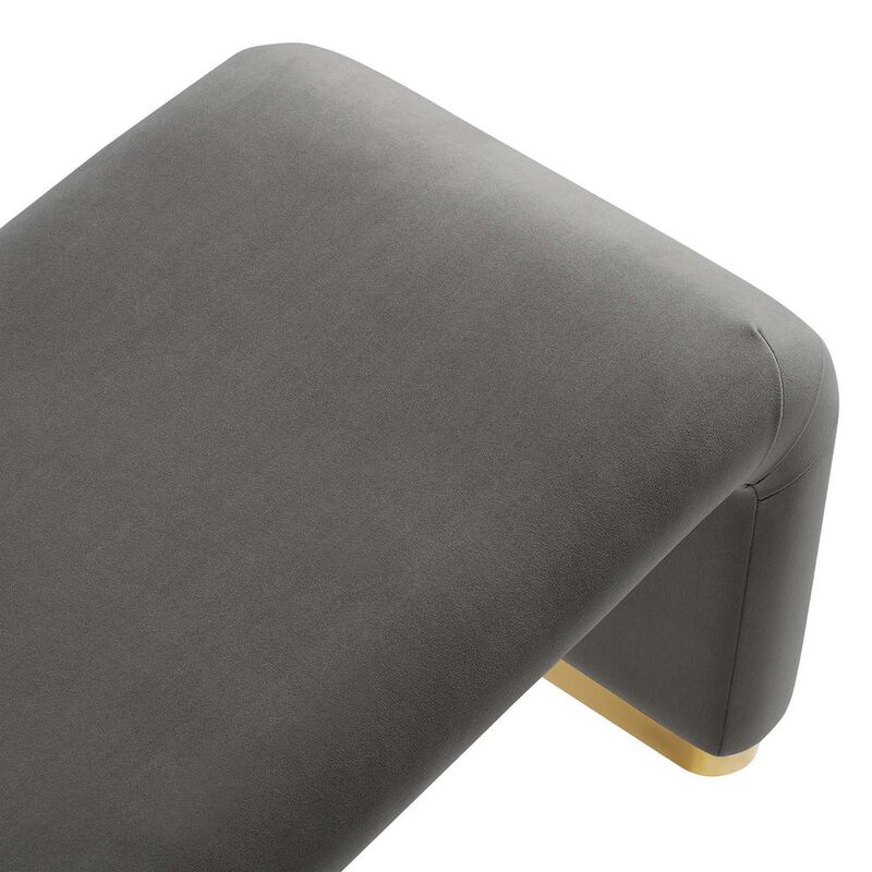 Modway Koda Performance Velvet Waterfall Long Bench