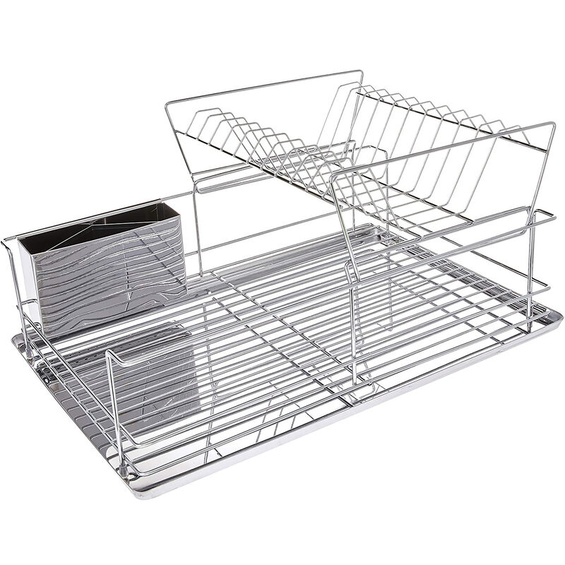 MegaChef 15.5 Inch Stainless Iron Shelf Dish Rack
