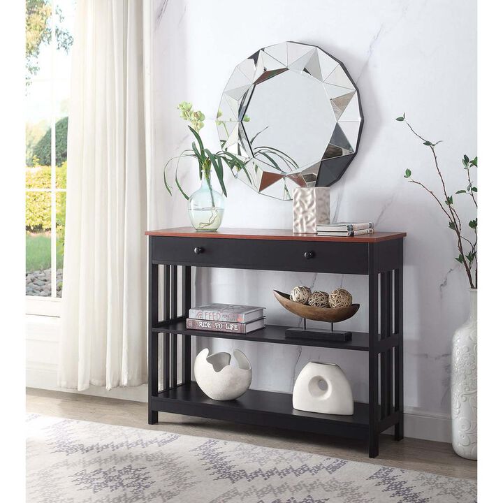 Convience Concept, Inc. Mission 1 Drawer Console Table with Shelves
