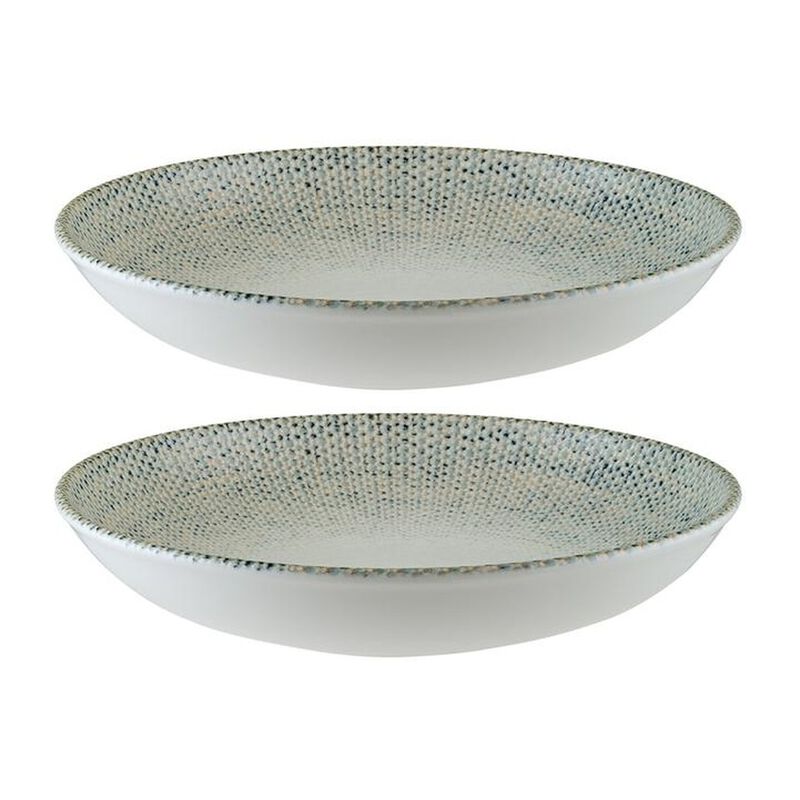 Sway dia.10" h:2" 44 oz. Round Decorated Porcelain Bowl (Set of 2)
