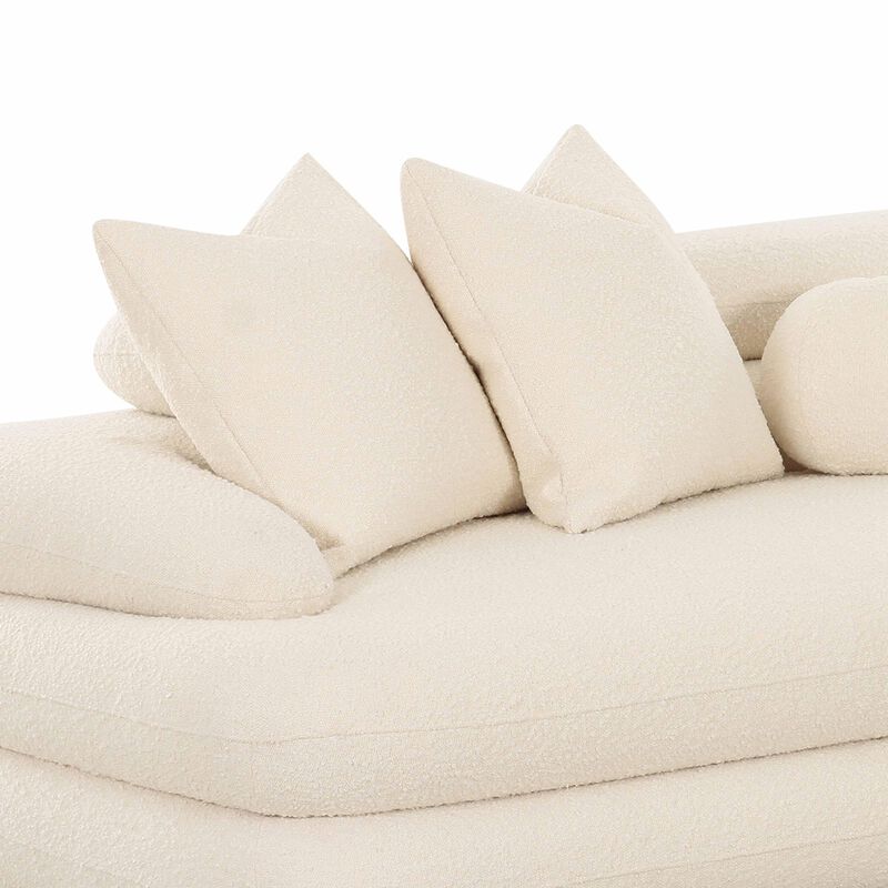 Lulu Cream Boucle Modular LAF Sectional