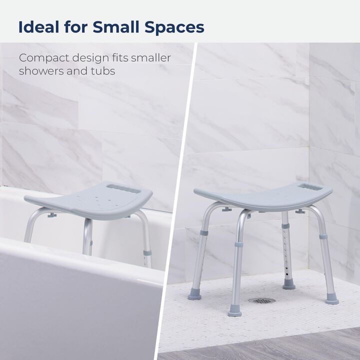 Drive MedicalDrive Medical RTL12203KDR Shower Chair, Adjustable Shower Stool with Suction Feet, Shower Seat for Inside Shower or Tub, Bathroom Bench Bath Chair for Elderly and Disabled, 300 LB Weight Cap