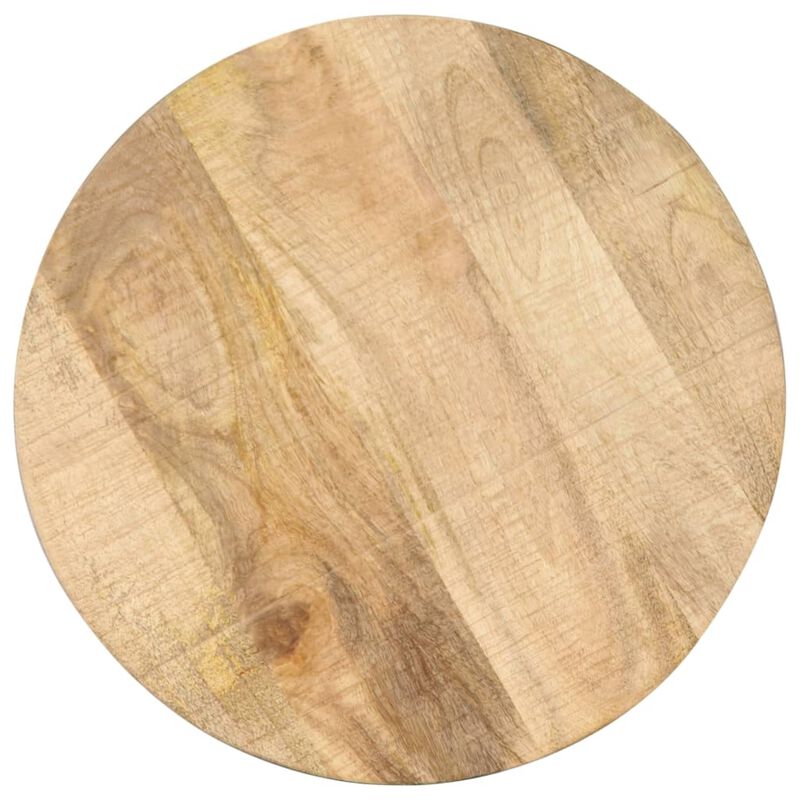 vidaXL Side Table 17.7"x (17.7"-24.4") Solid Mango Wood and Cast Iron