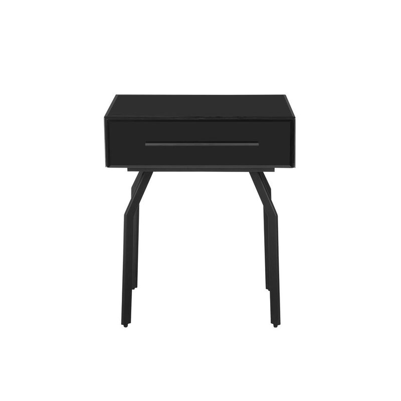Belen Kox Retro-Inspired Black Glass Side Table, Belen Kox
