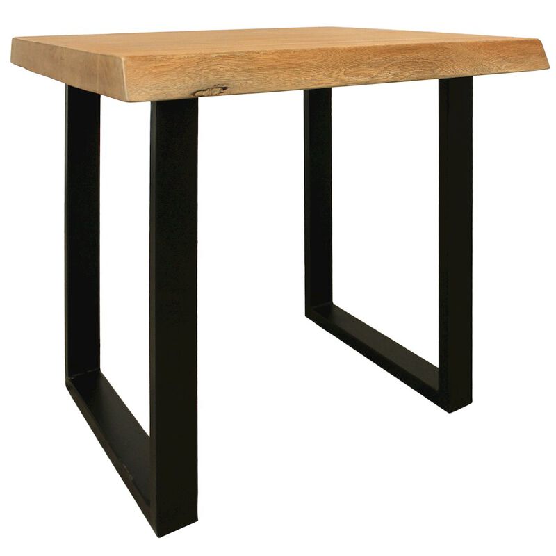 Alex Hamilton Sycamore Rustic Solid Wood End Table With Live Edge In A Natural Finish