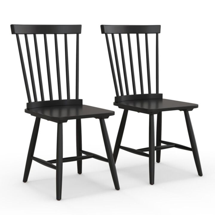 Hivvago Set of 2 Windsor Dining Chairs with High Spindle Back