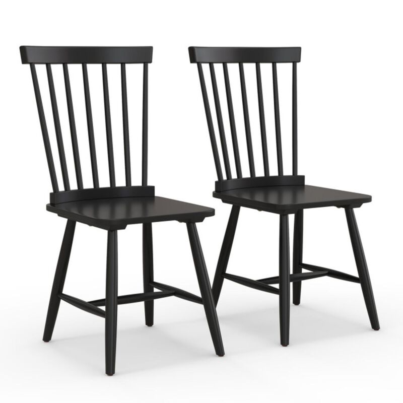 Hivvago Set of 2 Windsor Dining Chairs with High Spindle Back