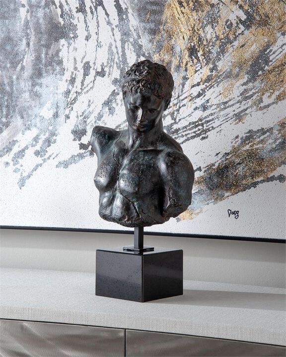 Greek Bust In Verde-Black