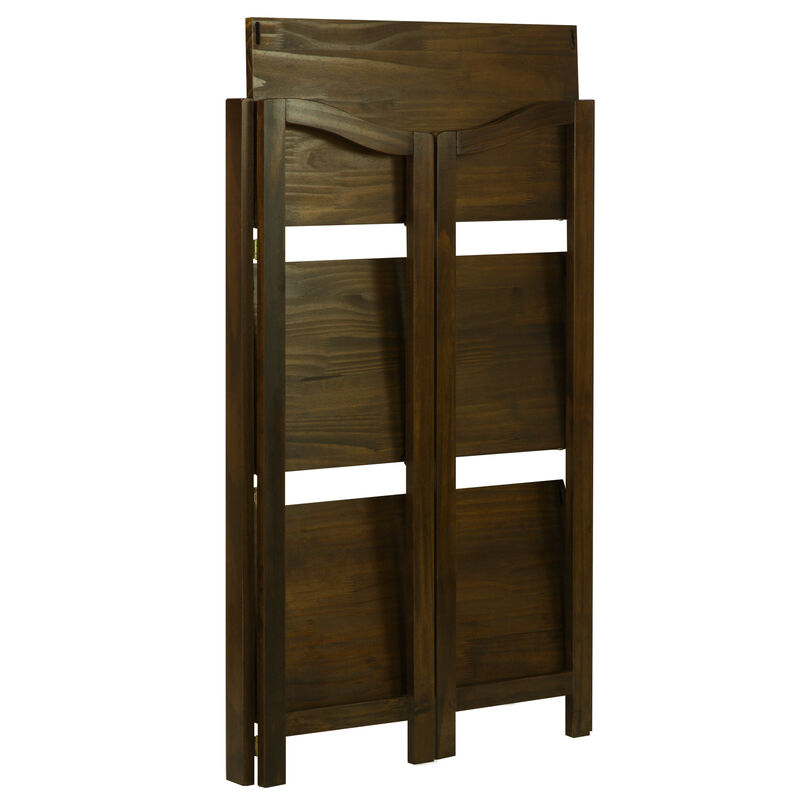 Casual Home Stratford 3-Shelf Folding Bookcase-Warm Brown