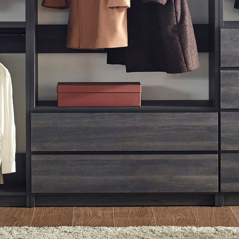 Prosper Gray Freestanding Walk in Wood Closet System