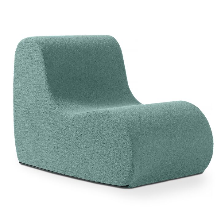 Jaxx Uptown Modern Armless Accent Chair, Boucle White