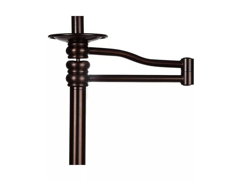 Brightech Caden 62" LED Modern Floor Lamp with Swing Arm & Drum Shade