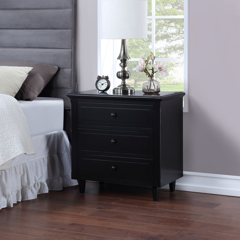 Streamdale 3-Drawer Nightstand Storage Wood Cabinet