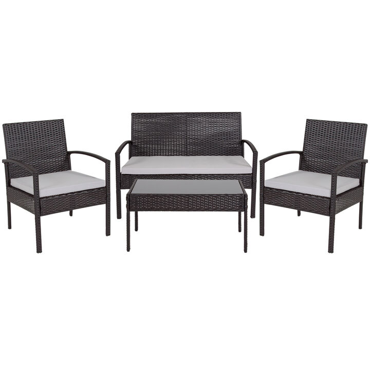 4PC Black Patio Set