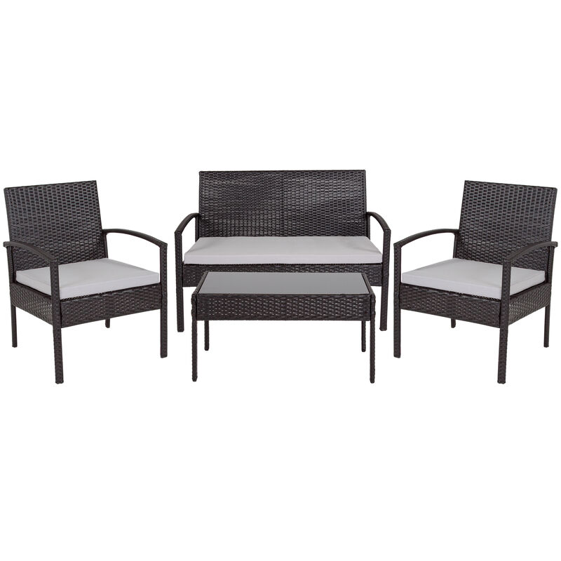 4PC Black Patio Set