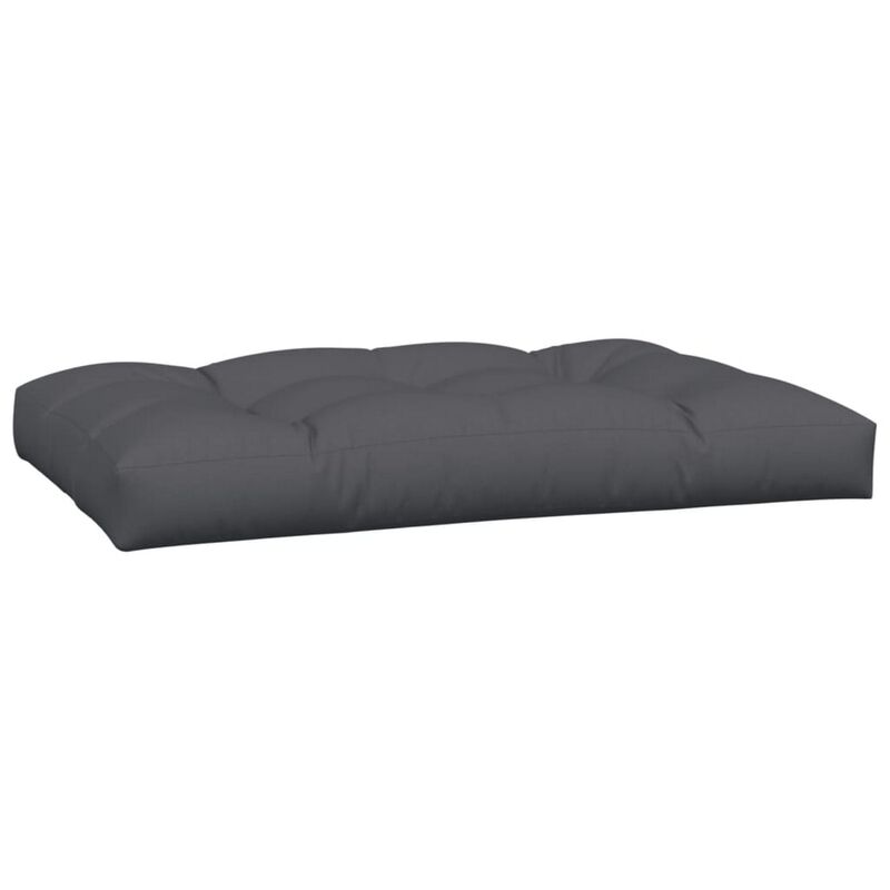 Moni 3pc Outdoor Cushion for Bench, Tufted Dark Gray Fabric, 47 Inch - Benzara