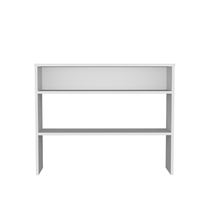 Saxman Library Desk 31.5" H, with 2 Shelves and 2 Legs, White