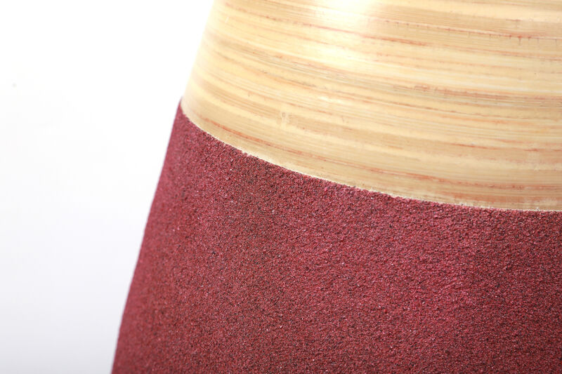 Set of 2 Burgundy Floor Vases