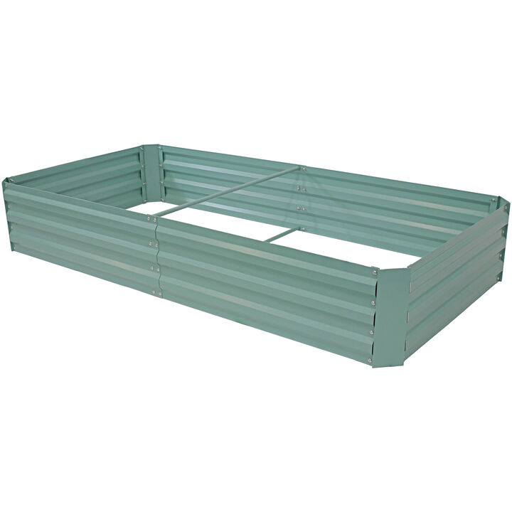 4 x 8 ft Galvanized Steel Rectangle Raised Garden Bed