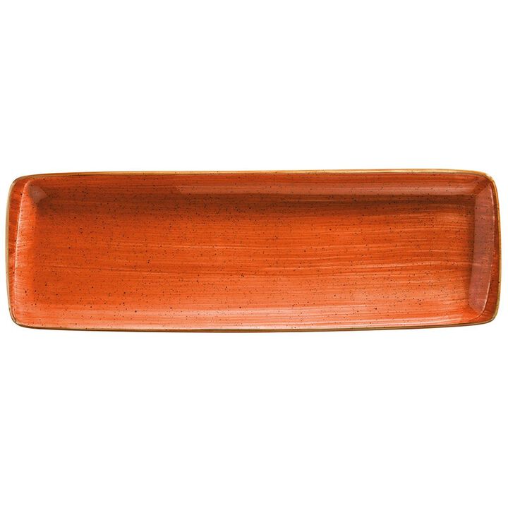 Terracota 19" x 6.25" x h:1" Rectangular Terracotta Porcelain Platter