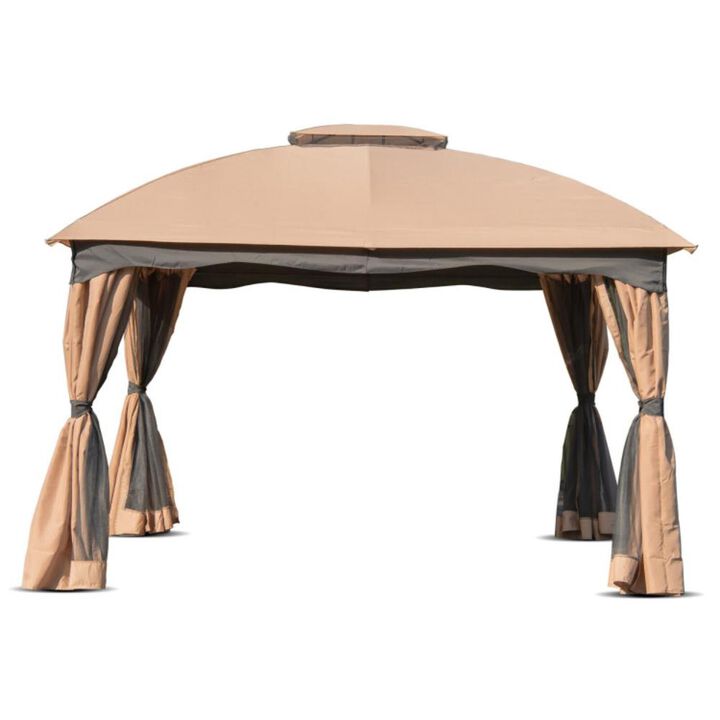 Hivvago 12 x 10 Feet Patio Canopy Double Vented Heavy Duty Steel Gazebo