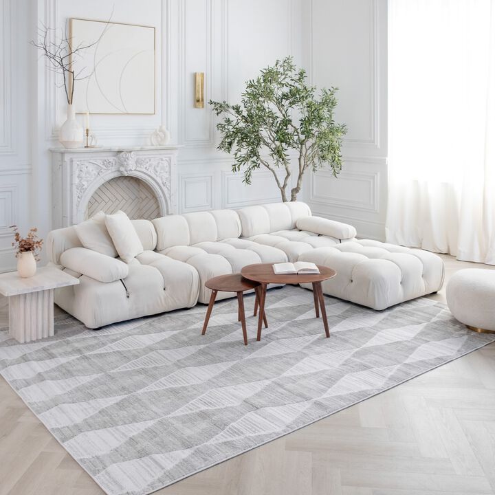Boho Modern Abstract Cream Beige Indoor Area Rug