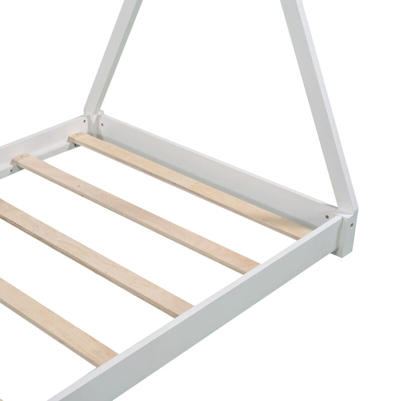 Merax Twin Size House Platform Bed with Triangle tructure