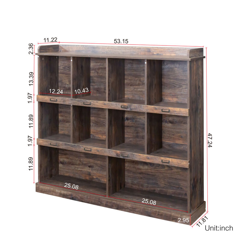 10-Shelf Bookcase