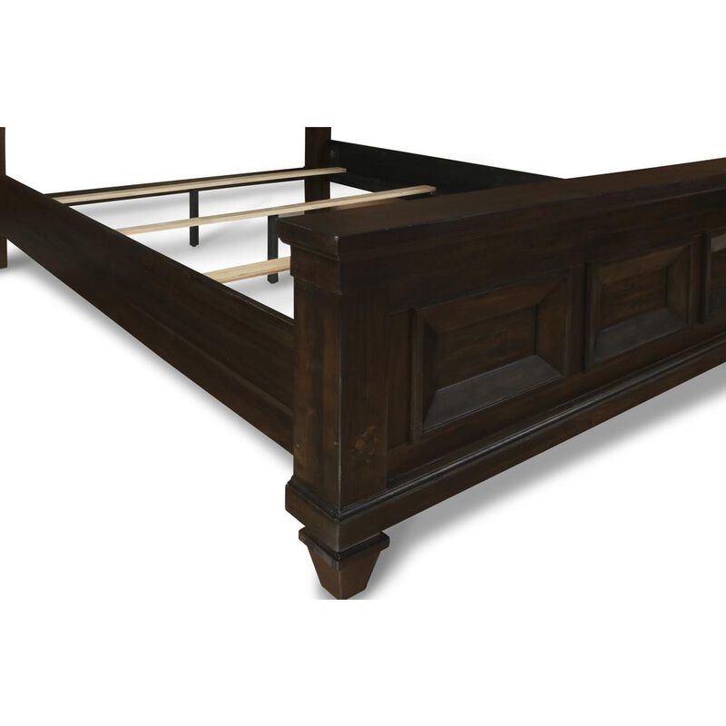 New Classic Furniture Furniture Sevilla Contemporary Wood King Bed in Walnut