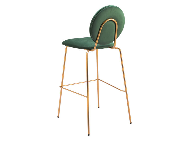 Odessa Barstool (Set of 2) Green & Gold