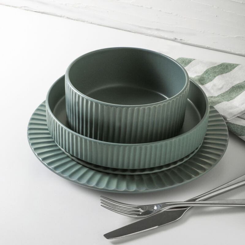 Christian Siriano Lusso Stoneware 16 Piece Dinnerware Set